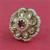 Antique Pearl Ring With Gold Plating