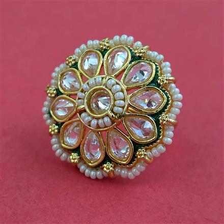 Antique Moti Ring With Gold Plating