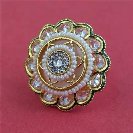 Antique Moti Ring With Gold Plating