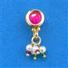 Antique Moti Nose Ring With Gold Plating