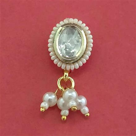 Antique Pearl Nose Ring With Gold Plating