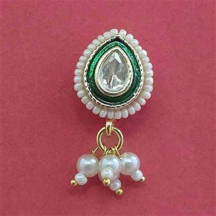 Antique Pearl Nose Ring With Gold Plating