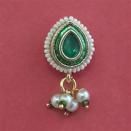 Antique Pearl Nose Ring With Gold Plating