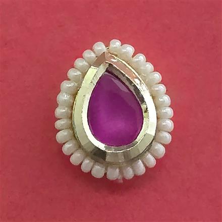 Antique Pearl Nose Ring With Gold Plating