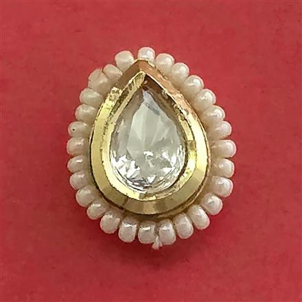 Antique Pearl Nose Ring With Gold Plating
