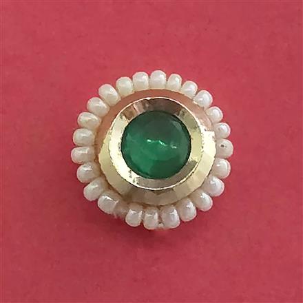 Antique Moti Nose Ring With Gold Plating