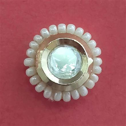 Antique Moti Nose Ring With Gold Plating