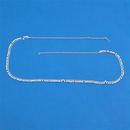 Antique Moti Belt With Rhodium Plating