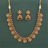 Antique South Indian Necklace With Matte Gold Plating