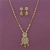 Antique Moti Pendant Set With Matte Gold Plating