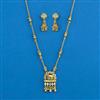 Antique Classic Pendant Set With Matte Gold Plating