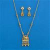 Antique Classic Pendant Set With Matte Gold Plating