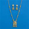 Antique Classic Pendant Set With Matte Gold Plating