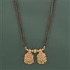 Antique Classic Mangalsutra With Matte Gold Plating