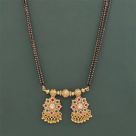 Antique Classic Mangalsutra With Matte Gold Plating