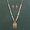 Antique Moti Pendant Set With Matte Gold Plating