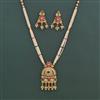 Antique Moti Pendant Set With Matte Gold Plating