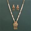 Antique Moti Pendant Set With Matte Gold Plating