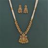 Antique Moti Pendant Set With Matte Gold Plating