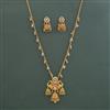 Antique Moti Pendant Set With Matte Gold Plating