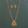 Antique Classic Pendant Set With Matte Gold Plating