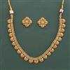 Antique Plain Gold Necklace With Gold Plating