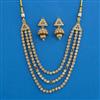 Antique 3 Line Necklace With Gold Plating