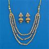 Antique 3 Line Necklace With Gold Plating