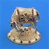 Antique Classic Sindoor Box With Matte Gold Plating