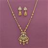 Antique Classic Pendant Set With Matte Gold Plating