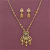 Antique Classic Pendant Set With Matte Gold Plating