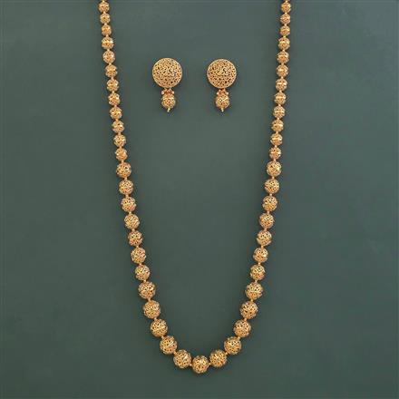 Antique Plain Gold Mala With Gold Plating