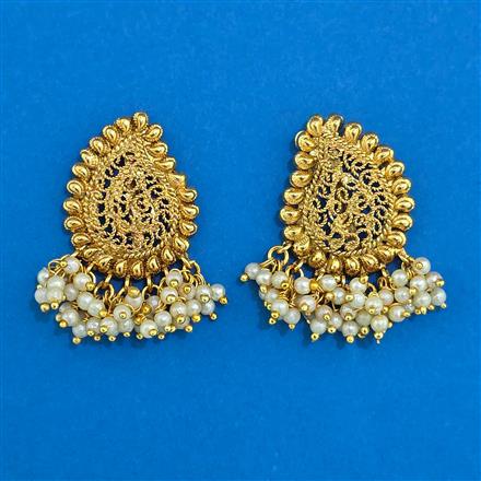 Antique Moti Earring With Gold Plating