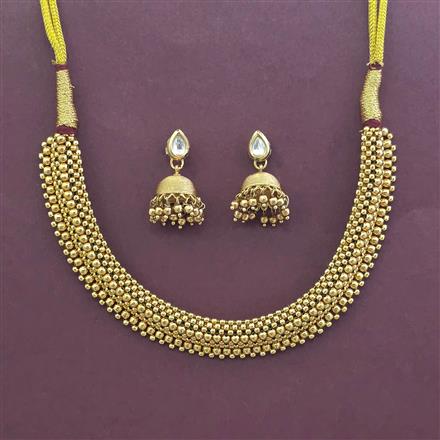 Antique Thushi Mala With Gold Plating