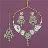 Antique Moti Necklace With Mehndi Plating