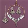 Antique Moti Necklace With Mehndi Plating