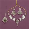 Antique Moti Necklace With Mehndi Plating
