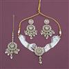 Antique Moti Necklace With Mehndi Plating
