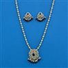 Antique Classic Pendant Set With Mehndi Plating