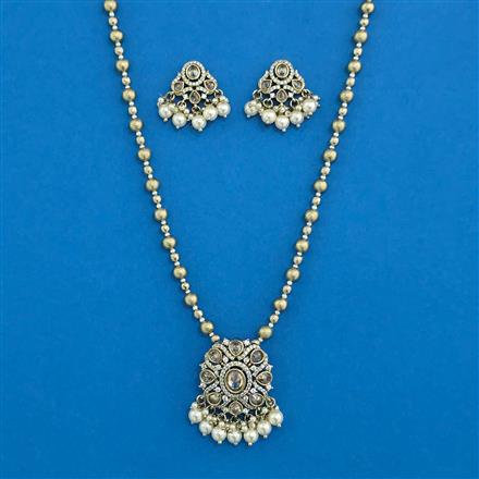 Antique Classic Pendant Set With Mehndi Plating