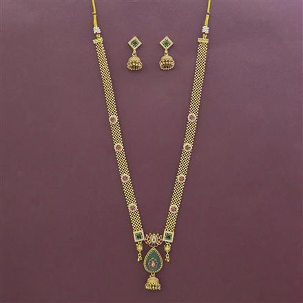 Antique Heritage Necklace With Matte Gold Plating