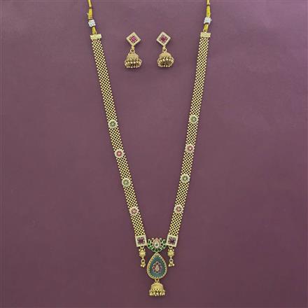 Antique Heritage Necklace With Matte Gold Plating