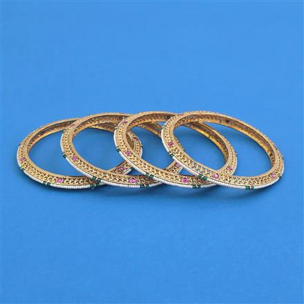 Antique Moti Bangles With Gold Plating