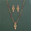 Antique Heritage Pendant Set With Matte Gold Plating