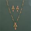 Antique Heritage Pendant Set With Matte Gold Plating