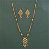 Antique Heritage Pendant Set With Matte Gold Plating