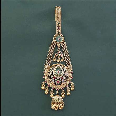Antique Moti Jhuda With Matte Gold Plating