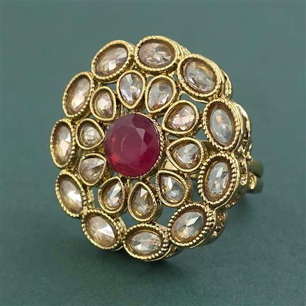 Antique Adjustable Ring With Mehndi Plating