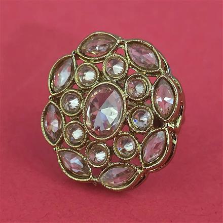 Antique Adjustable Ring With Mehndi Plating