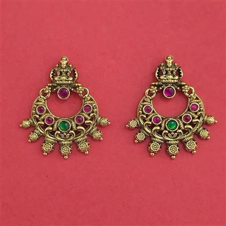 Antique Classic Earring With Matte Gold Plating